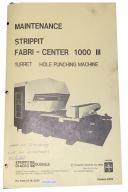 Strippit-Strippit Fabri Center 1000 III Maintenance and Operation Manual-Fabri Center 1000 III-01